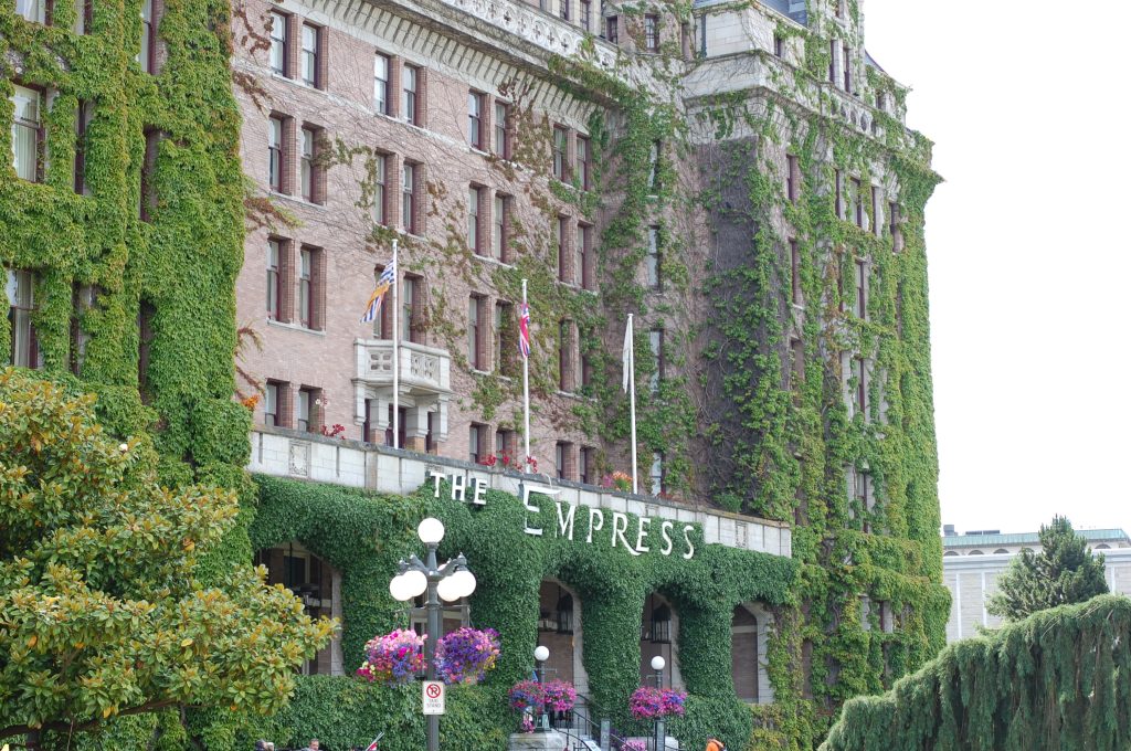 world famous Empress Hotel in Victoria