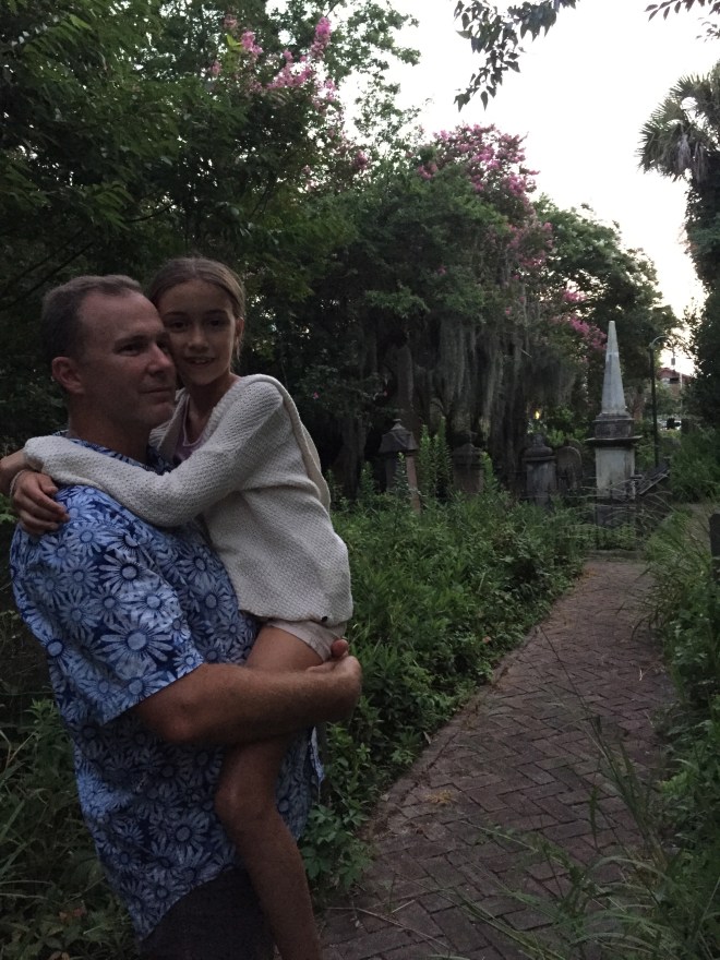 My daddy keeping my sister safe!